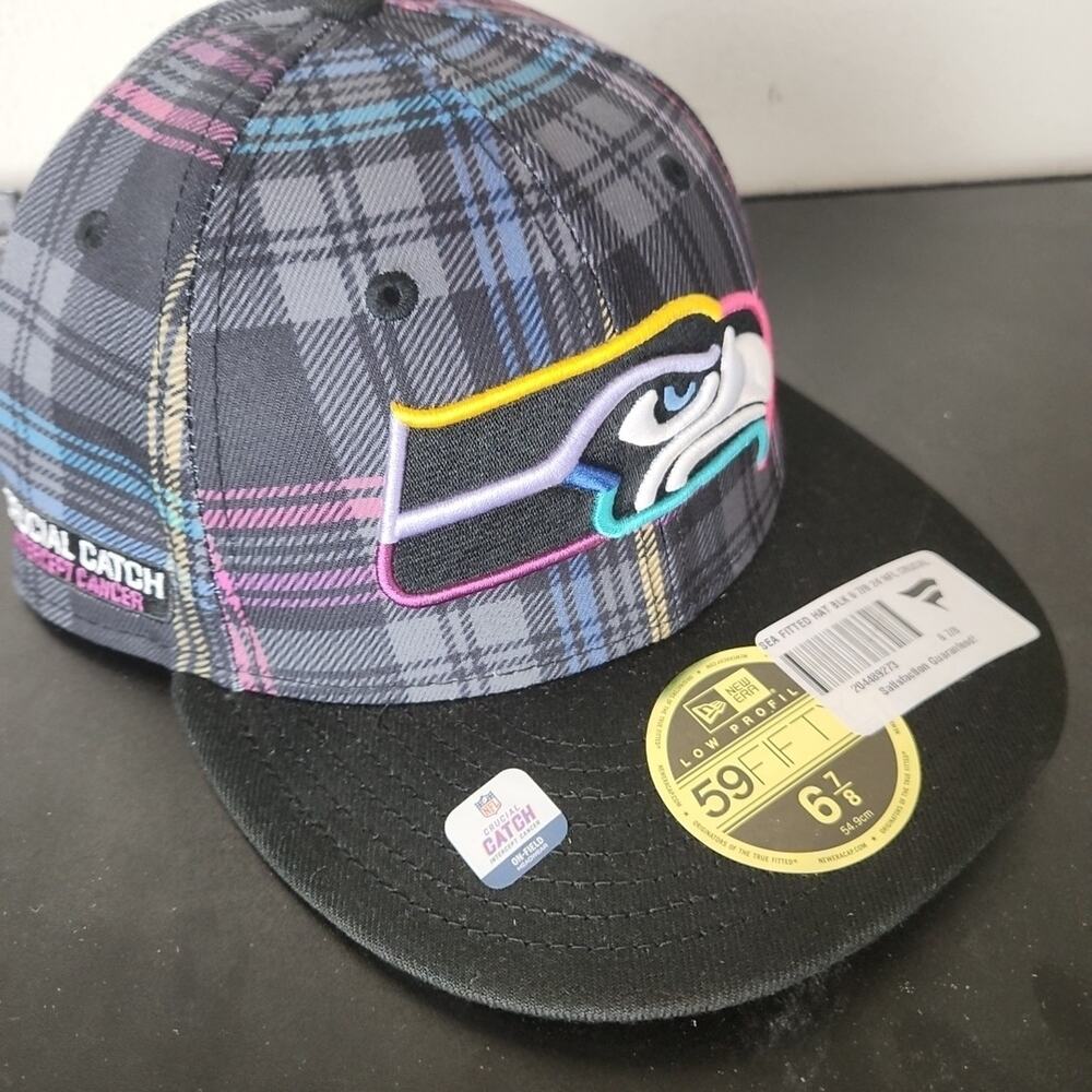 Seattle Seahawks New Era 59Fifty Fitted 6 7/8 Hat Cap Plaid Low Profile